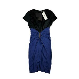 Paule Ka‎ dress Size 40 Blue And Black Gather